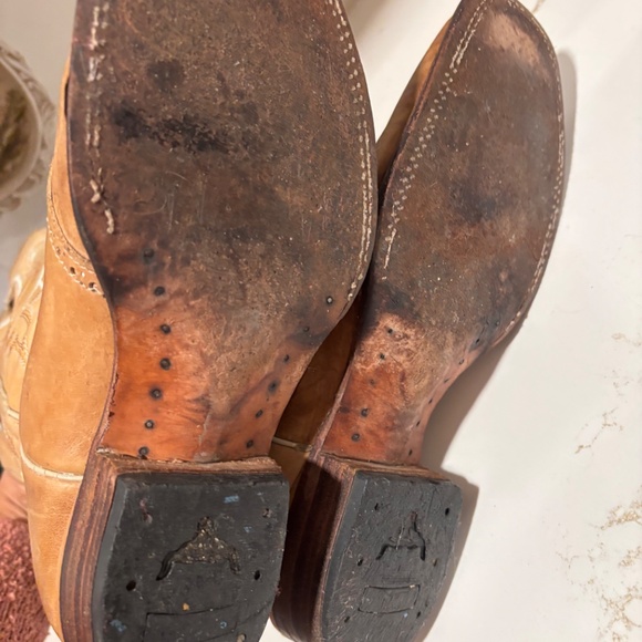 Women’s Innovacion Brown Leather Cowboy Western Heart Boots sz 26/9 Modelo 1820 - Picture 11 of 16